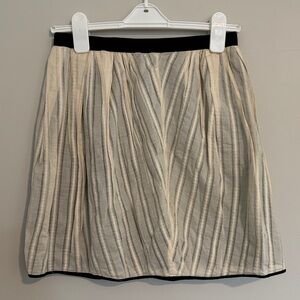 J. Crew Beige and Gray Pleated Mini Skirt